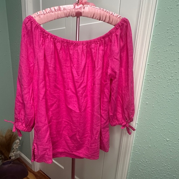 MICHAEL Michael Kors Tops - Michael Kors, large pink blouse, spring collection 55% linen